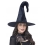 Chapeau de sorcière en velours noir recourbé