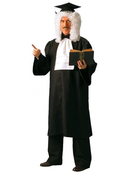 Déguisement Juge avec robe de magistrat et le jabot