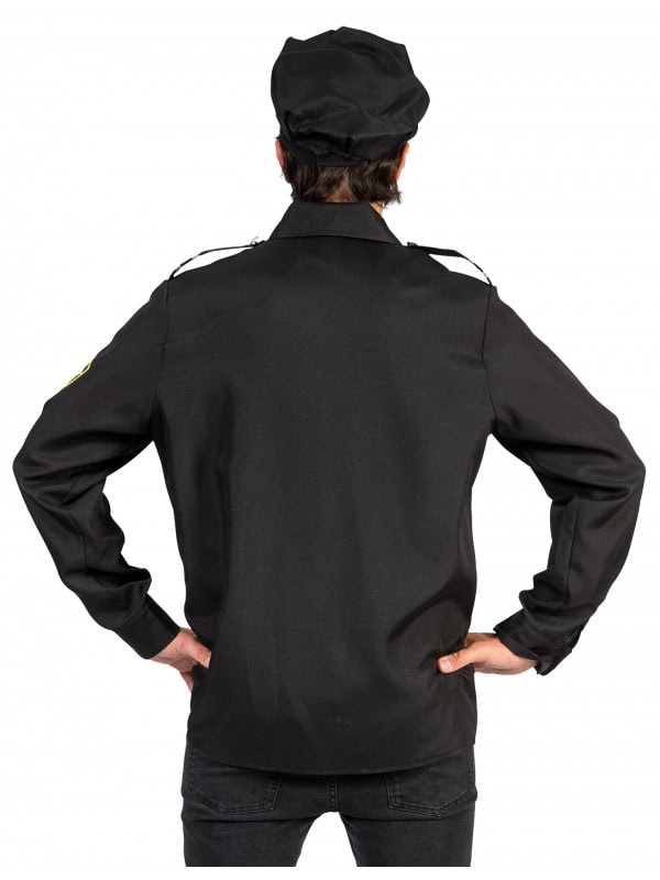 Déguisement Chemise de Policier Noir pour Homme : Incarnez l'Ordre et l'Autorité