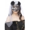 Masque Mariée Squelette avec Voile et Fleurs Halloween