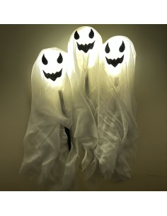 3 Fantômes Lumineux à LED : décoration halloween amusante pour les enfants 2