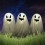 3 Fantômes Lumineux à LED : décoration halloween amusante pour les enfants