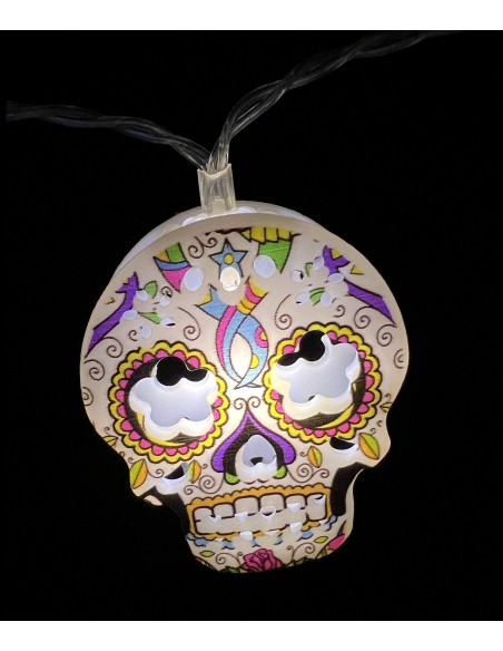 Guirlande lumineuse el dia de los muertos de 165 cm en PVC