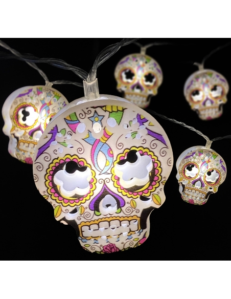 Guirlande lumineuse el dia de los muertos de 165 cm en PVC