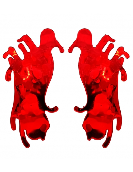 Set de 2 Auto-Collants Pied Ensanglanté pour Halloween
