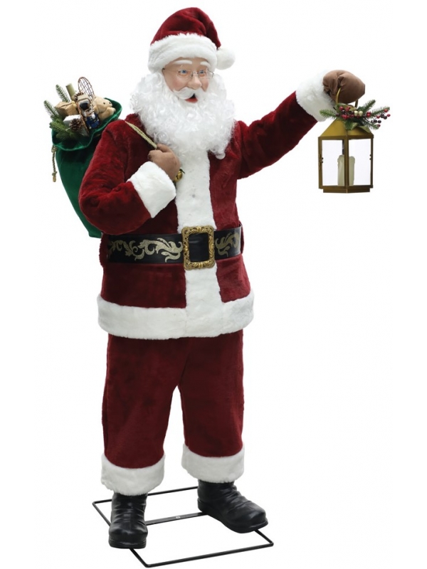 Figurine Animée Père Noël 1,80 m : Magie Festive et Décoration Enchantée