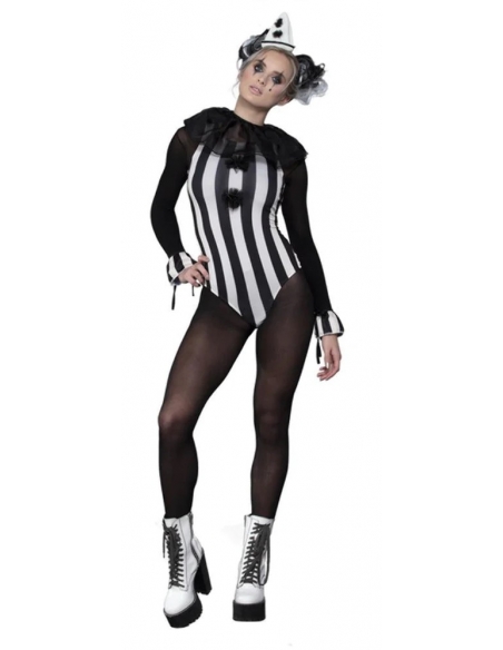 Déguisement Femme Clown Pierrot Vintage sexy