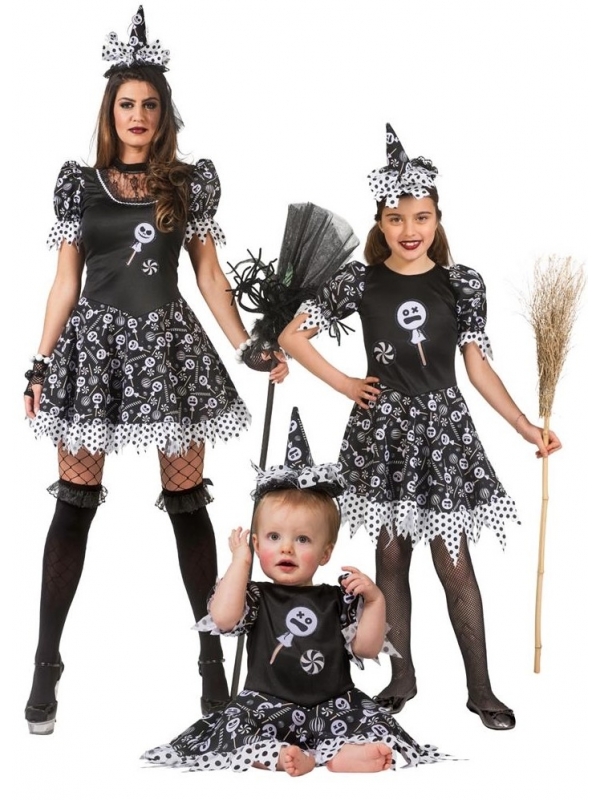 Déguisement Sorcière des Bonbons Enchanté pour Filles du 3 au 8 ans