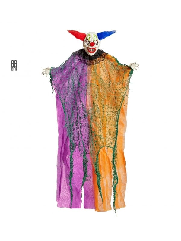 Décoration Halloween : Clown Terrifiant de Cirque Hanté à Suspendre