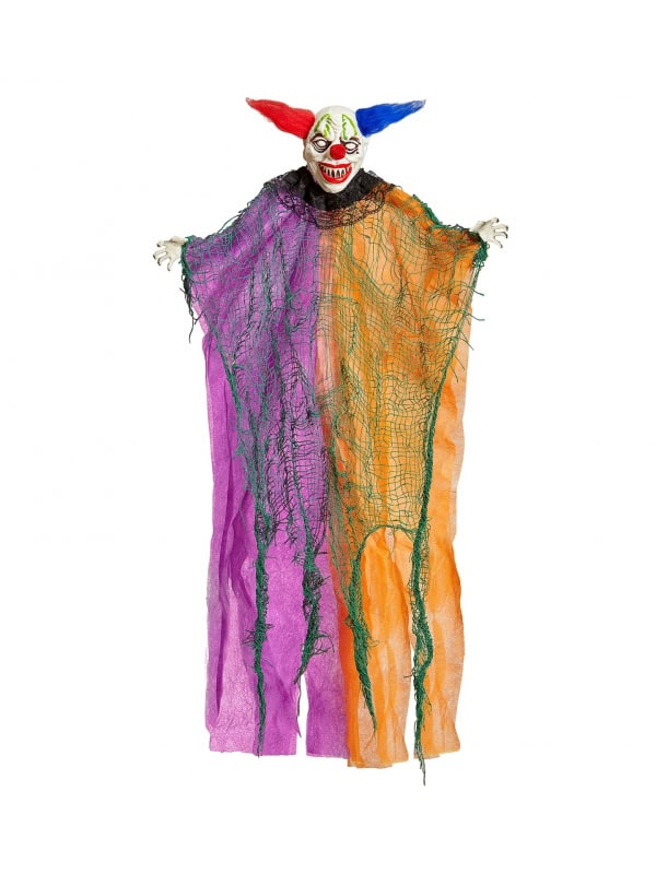 Décoration Halloween : Clown Terrifiant de Cirque Hanté à Suspendre