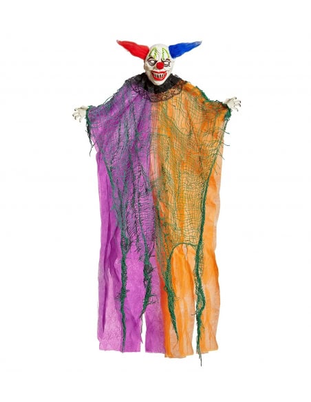 Décoration Halloween : Clown Terrifiant de Cirque Hanté à Suspendre