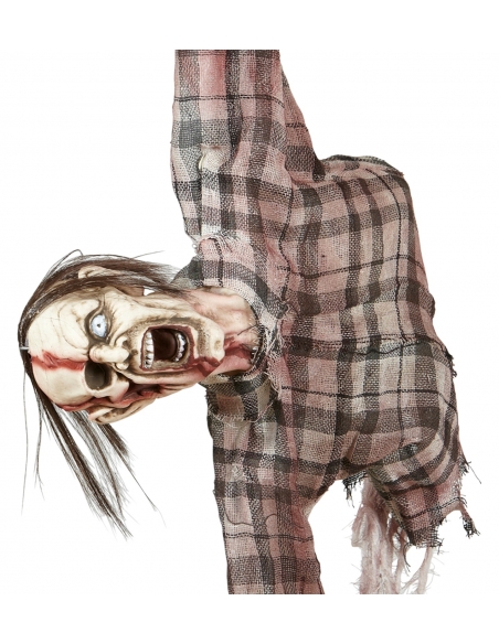 Décoration d'Halloween Effrayante : Torse de Zombie Éventré à suspendre