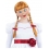 Plongez dans l'Horreur : Perruque d'Annabelle avec Cheveux Tressés et Rubans Rouges