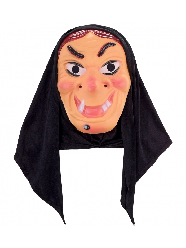 Masque de Sorcière Effrayante avec foulard