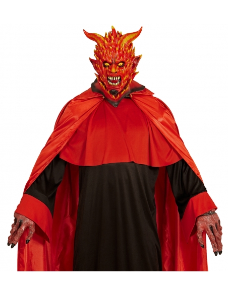 Masque Intégral en Latex de Démon en Flammes