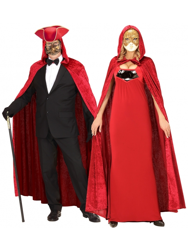 Cape Bordeaux avec Capuche - Élégance Mystérieuse pour Vos Costumes