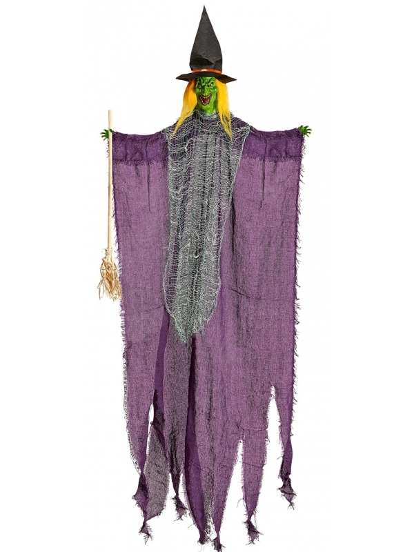 Décoration d'Halloween : Sorcière 138 cm avec Balai