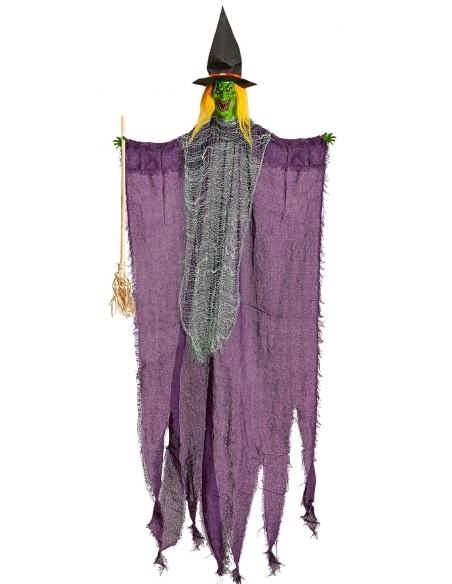 Décoration d'Halloween : Sorcière 138 cm avec Balai