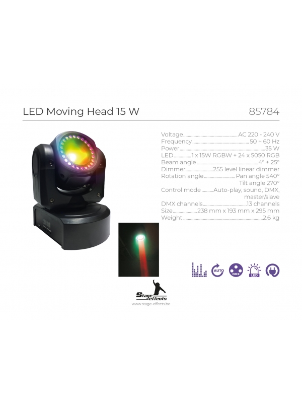 Lampe Disco LED à Tête Mobile : Créez une Ambiance Festive Inoubliable