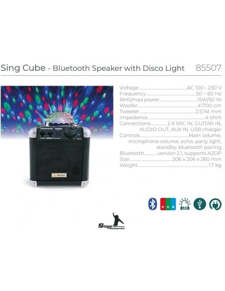 Enceinte Bluetooth avec jeu de lumière