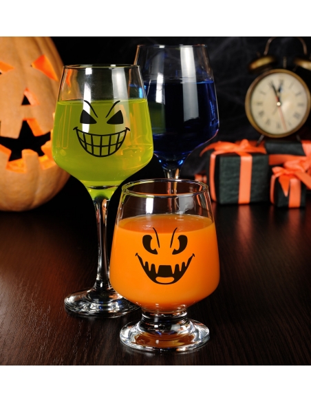 Autocollants Citrouille d'Halloween : Ajoutez une Touche de Magie à Vos Verres et Bouteilles !