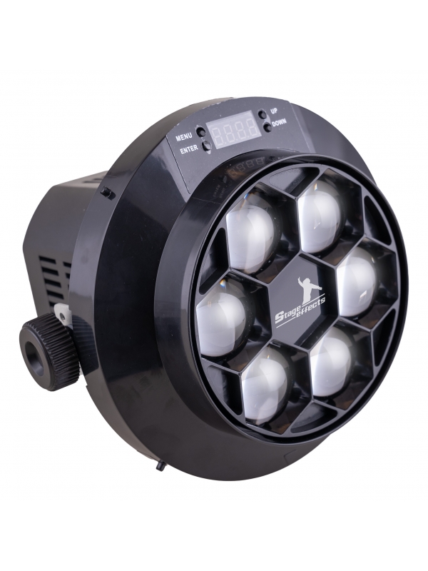 Tête Mobile Œil d'Abeille 12W RGBW 4 en 1 : Votre Source de Lumière Polyvalente