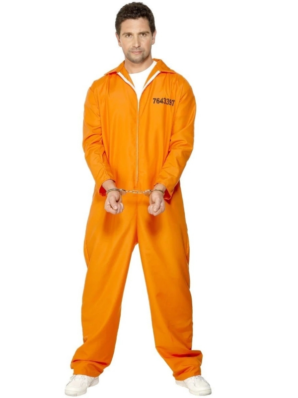 Déguisement Prisonnier Orange Homme (combinaison)