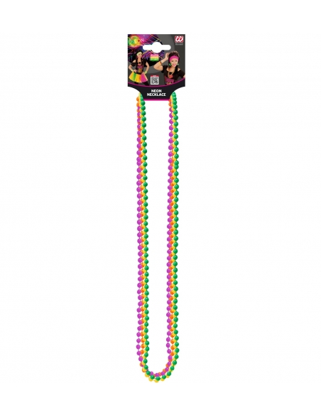 Ensemble de 4 Colliers de Perles Néon, Années 80.