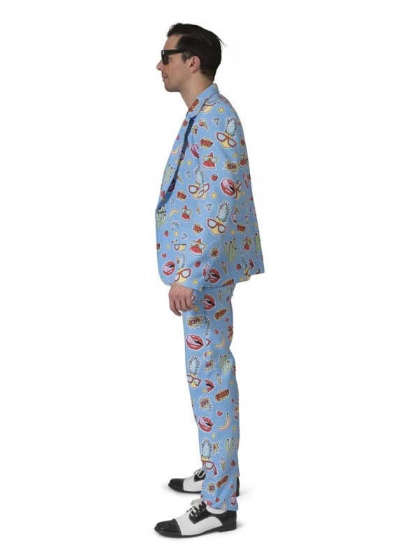Costume Homme 3 Pièces au Style Pop Art : Originalité et Fun