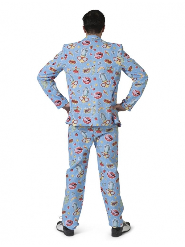 Costume Homme 3 Pièces au Style Pop Art : Originalité et Fun