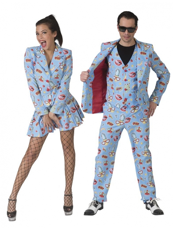 Costume Homme 3 Pièces au Style Pop Art : Originalité et Fun
