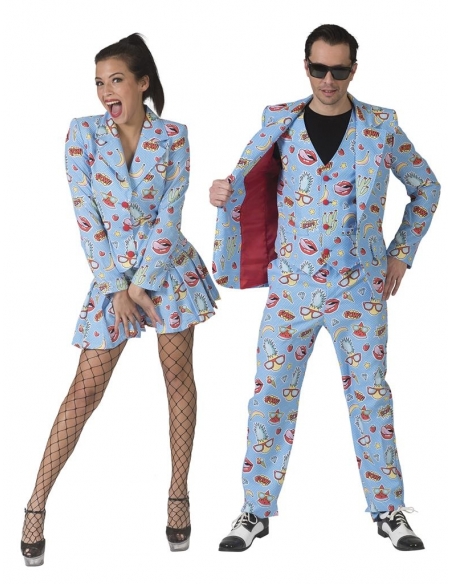 Costume Homme 3 Pièces au Style Pop Art : Originalité et Fun