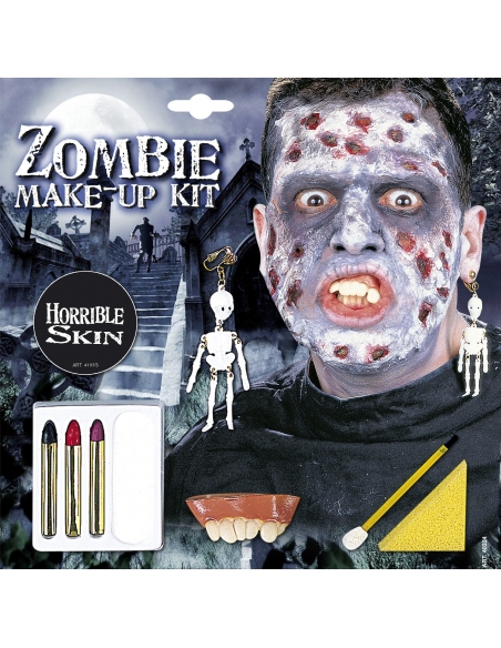 Set Maquillage Zombie avec Accessoires pour une Transformation Effrayante à Halloween