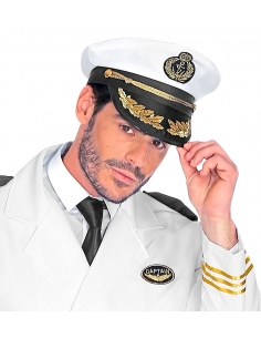 Casquette Capitaine de la Marine - Accessoire Deluxe en Polyester