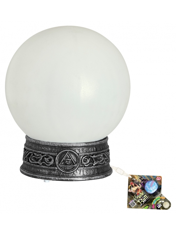 Boule de Cristal avec Support - Changement de Couleur et Sons Effrayants