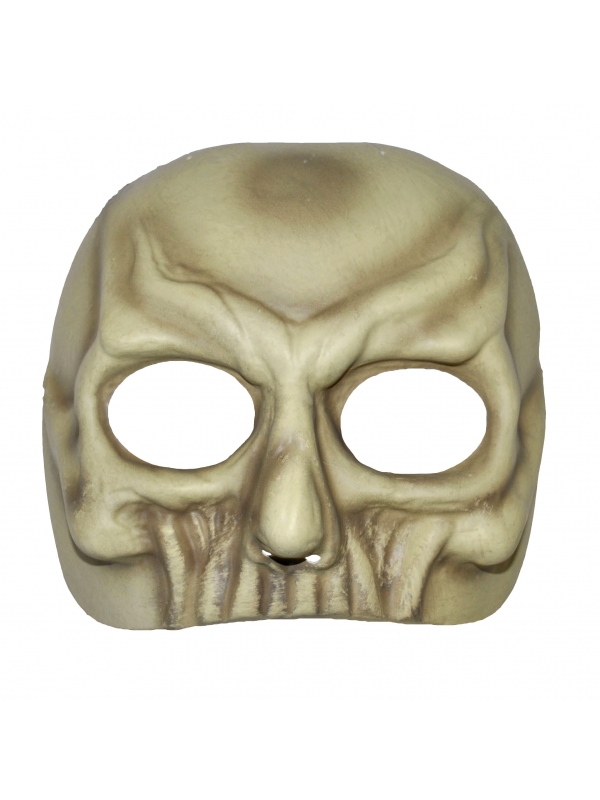 Demi Masque Crane en PVC pour Halloween : Effrayez vos Amis en Blanc