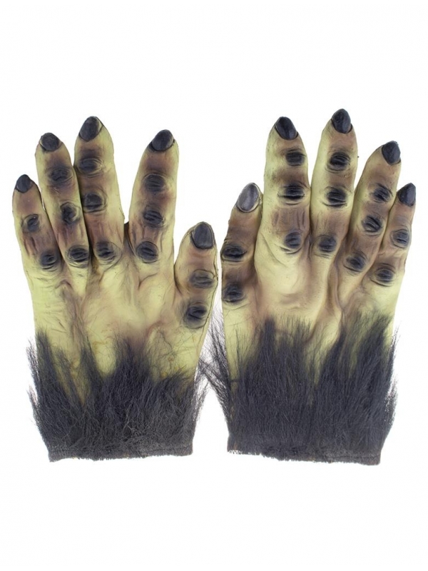 Transformez-vous en Bête Sauvage avec nos Gants de Loup-Garou en Latex pour Halloween !