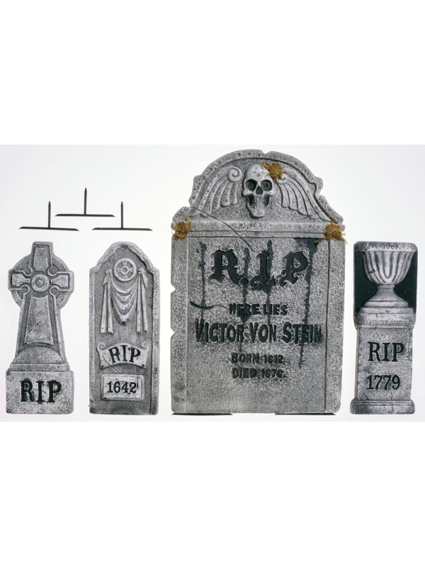 Pack de pierres tombales pour une décoration effrayante d'Halloween