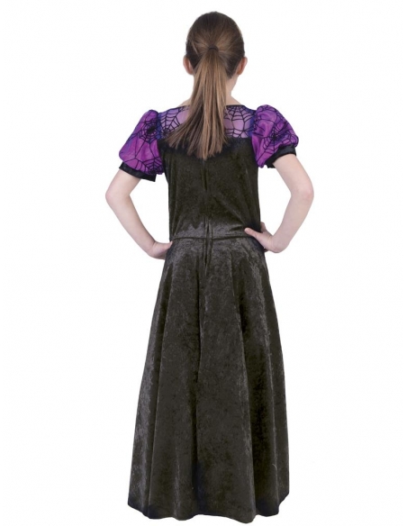 Déguisement de Sorcière Halloween : Mystère en Noir et Violet pour les Filles