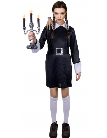 Déguisement Mercredi fille : Élégance Macabre pour Halloween