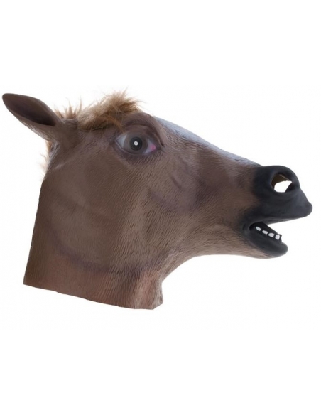 Masque Intégral de Cheval en Latex : Galopez dans le Monde Équin