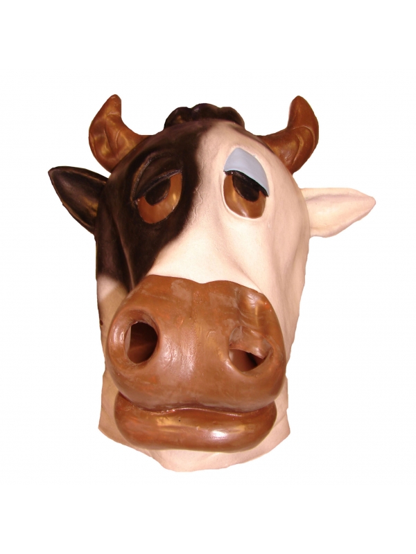 Masque Intégral de Vache en Latex : Transformez-vous en Vache Malicieuse