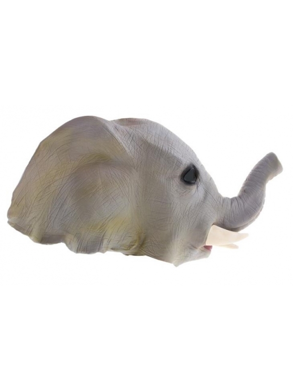 Masque Intégral d'Éléphant en Latex : Domptez l'Exotisme de la Savane