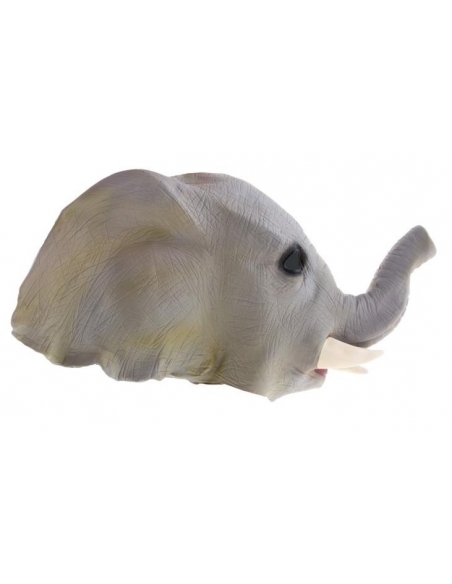 Masque Intégral d'Éléphant en Latex : Domptez l'Exotisme de la Savane