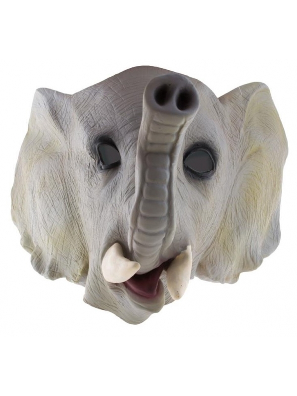 Masque Intégral d'Éléphant en Latex : Domptez l'Exotisme de la Savane