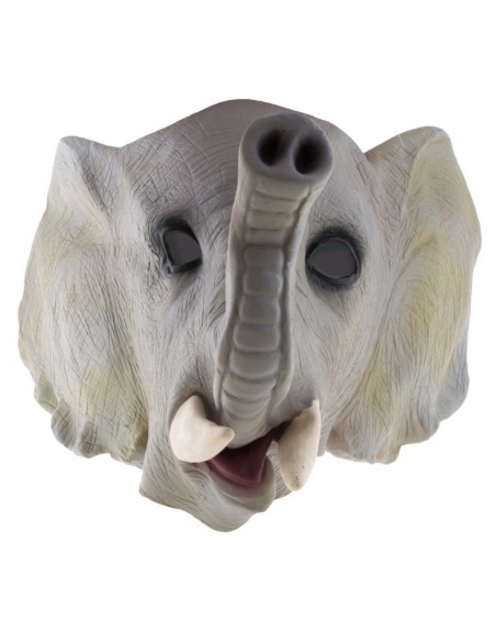 Masque Intégral d'Éléphant en Latex : Domptez l'Exotisme de la Savane