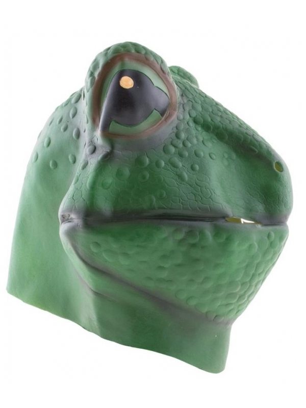 Masque Intégral de Grenouille Verte en Latex : Sauter dans la Magie des Déguisements