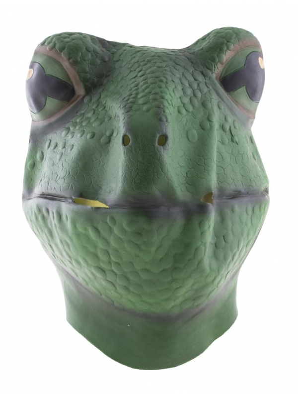 Masque Intégral de Grenouille Verte en Latex : Sauter dans la Magie des Déguisements