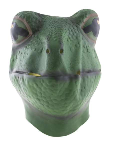 Masque Intégral de Grenouille Verte en Latex : Sauter dans la Magie des Déguisements