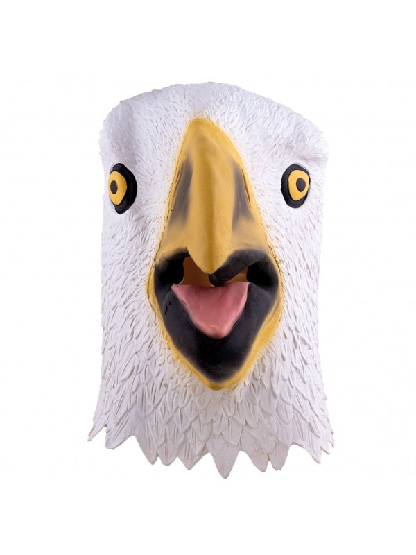 Masque Intégral d'Aigle Blanc en Latex : Envolez-vous vers la Magie du Déguisement